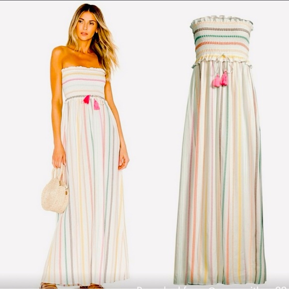 💋 PILYQ 💋 Stephanie boho smocked maxi dress - Picture 1 of 5